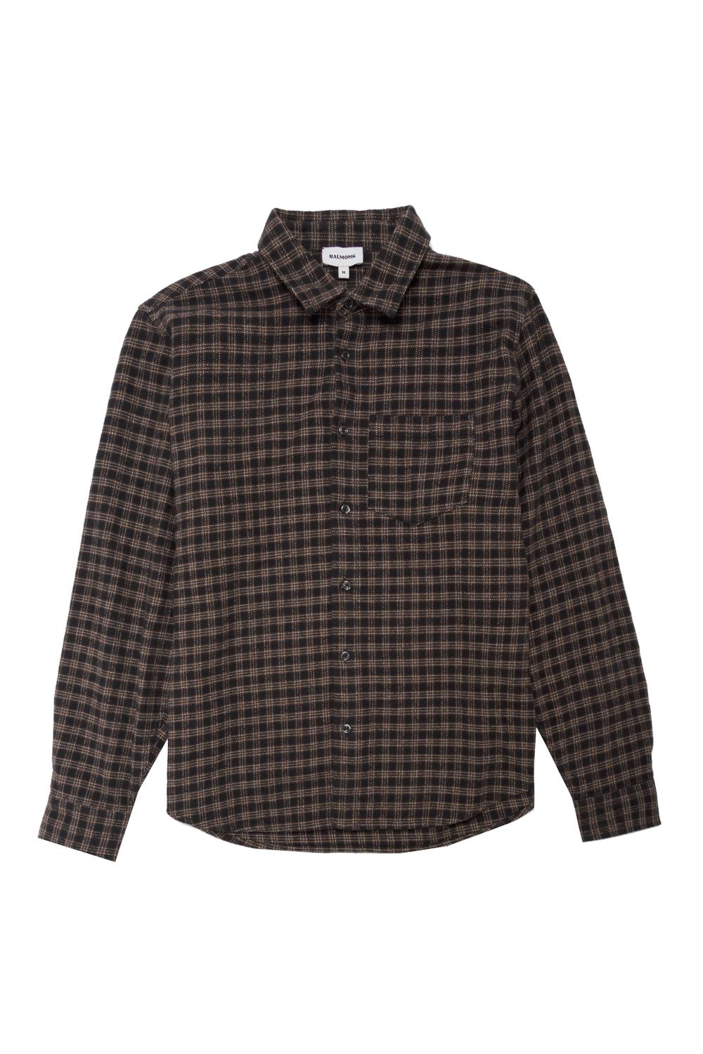 Camisa OVERSIZE POCKET FLANNEL - Black Bean
