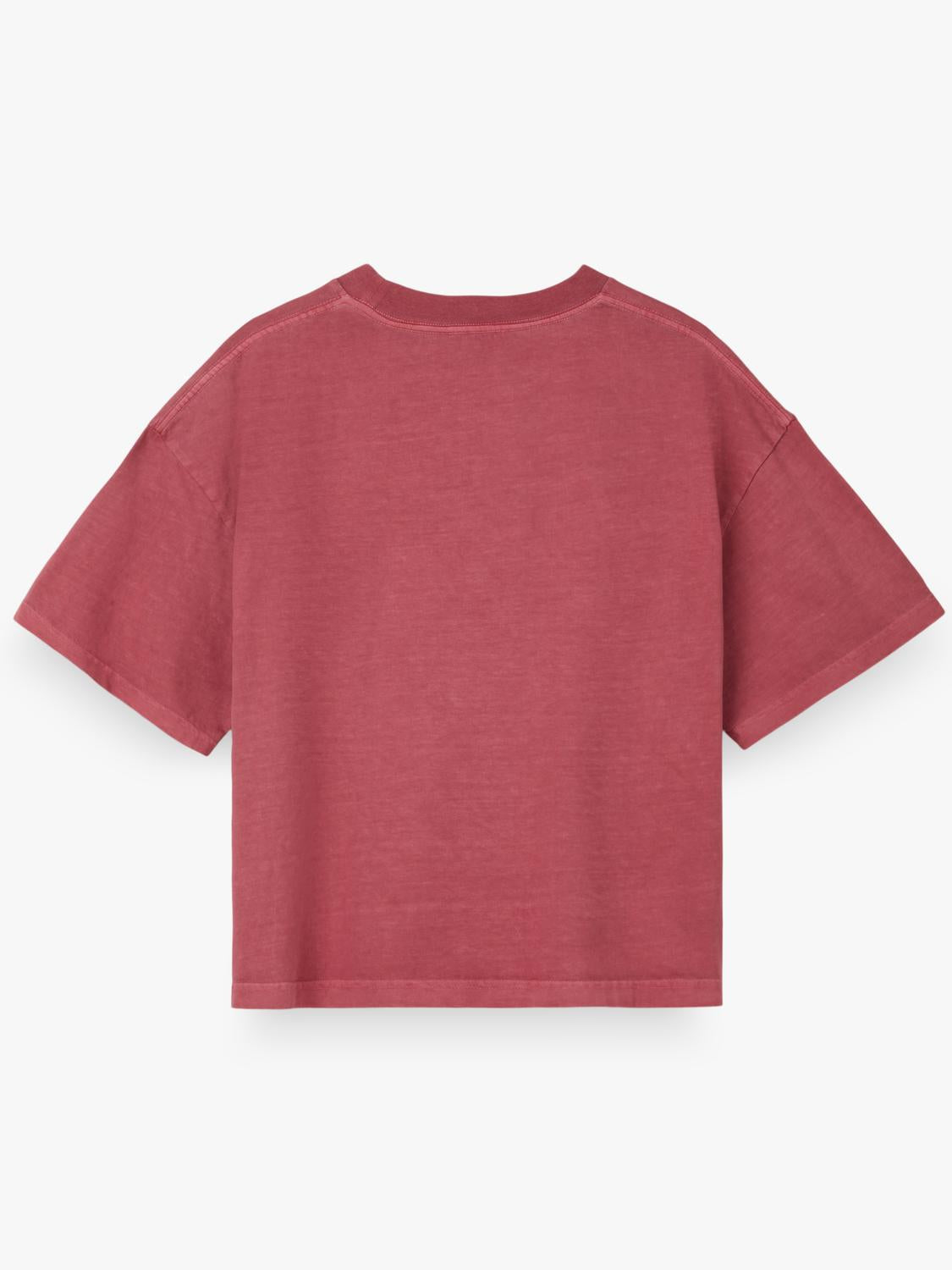 Remera Boxy Washed - Bright Red