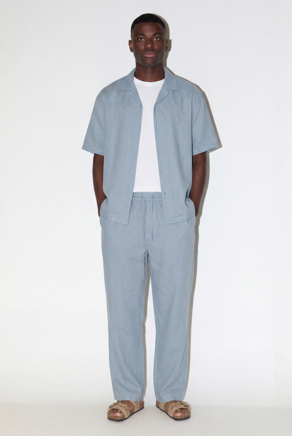 Camisa Relaxed Fit Fluid - Light Blue