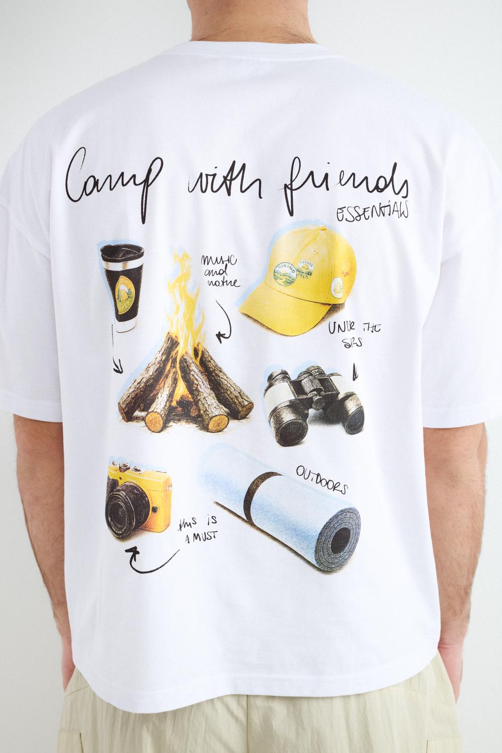 Remera Boxy Camp Escape - White