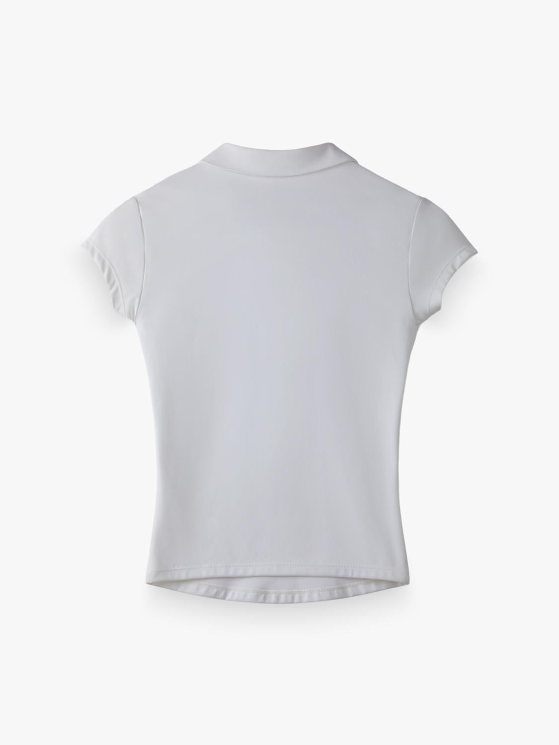 Remera Polo Circular - White