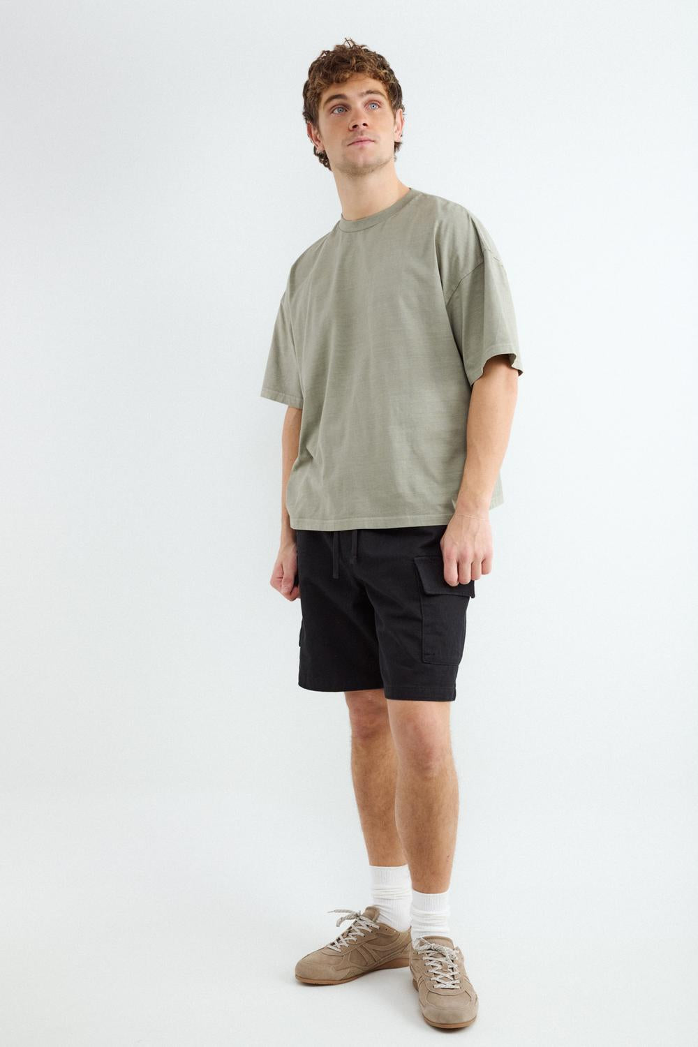 Remera Boxy Washed - Classic Green