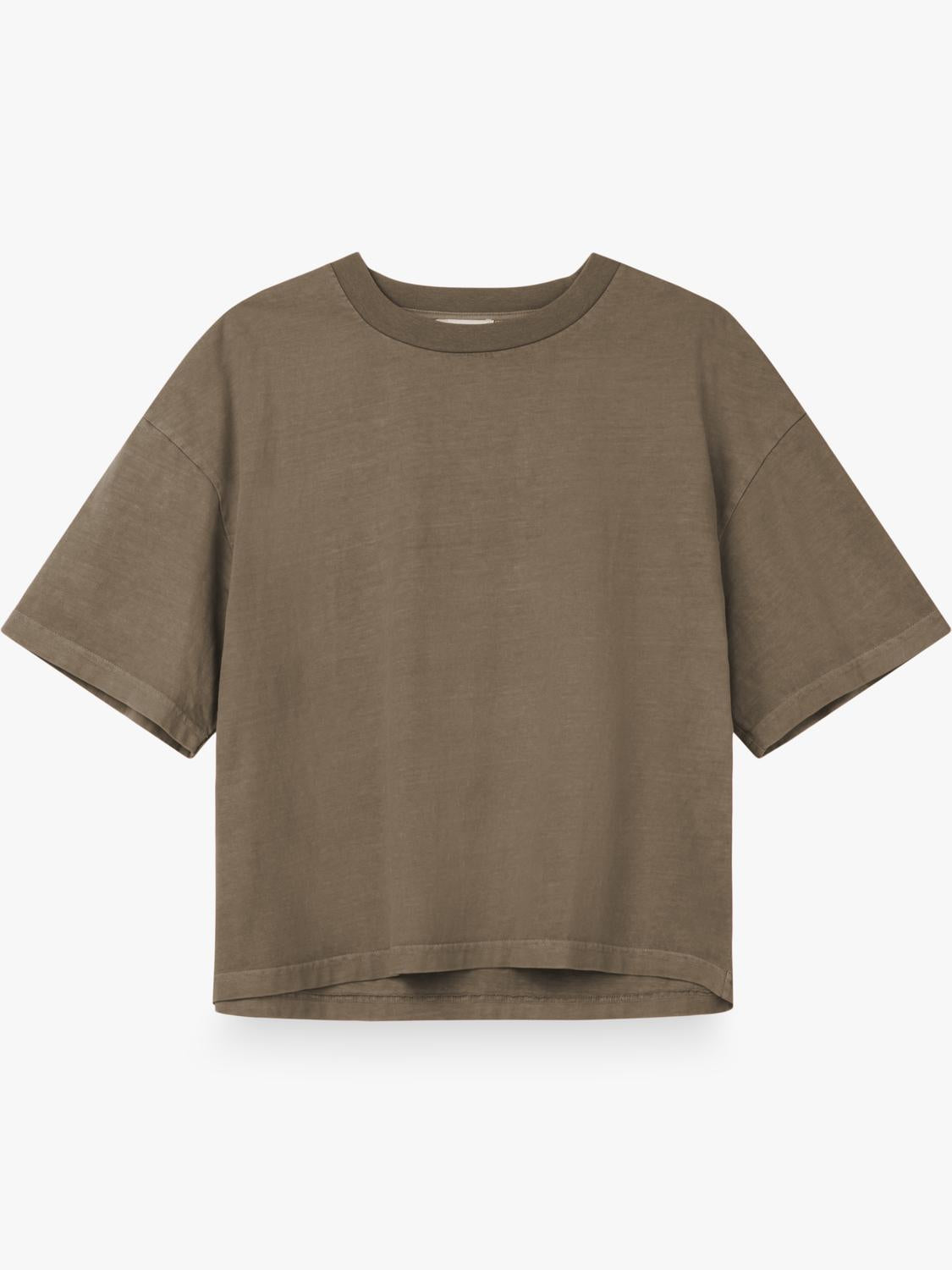 Remera Boxy Washed - Deep Taupe