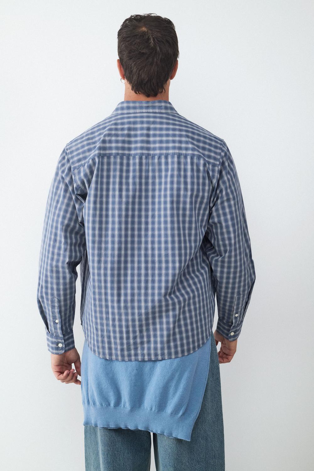 Camisa Oversize Checked Retiro - Grey