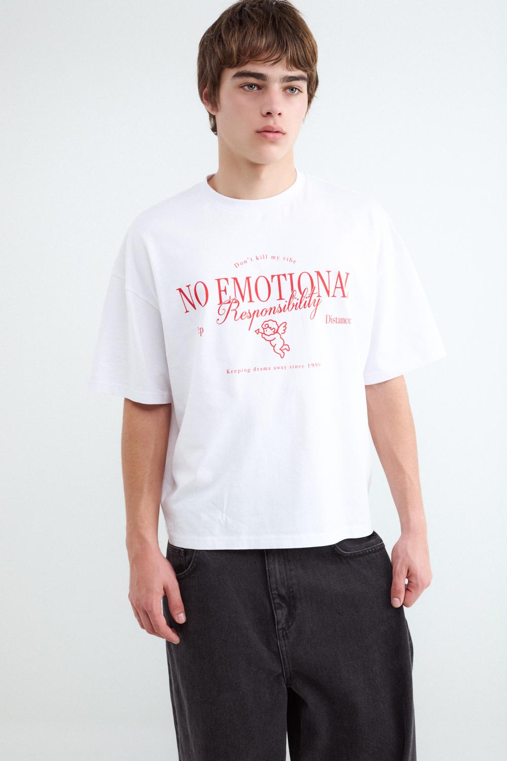 Remera Relaxed Fit Heart Break - White