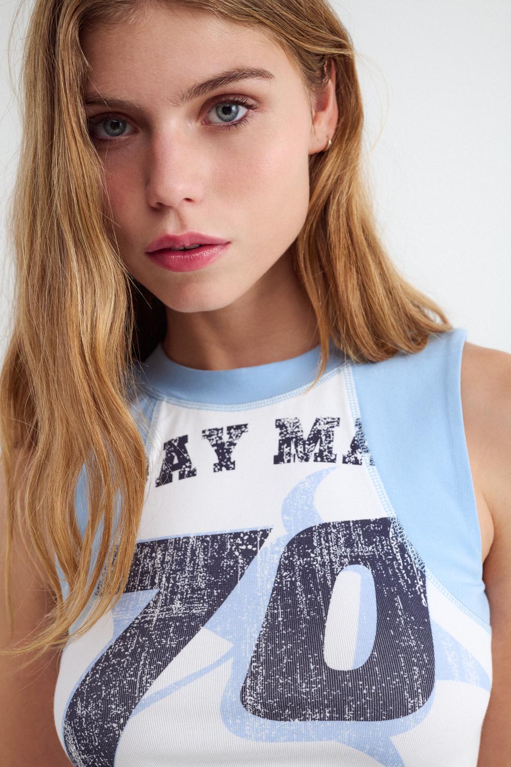 Top Tank Print - Classic Blue
