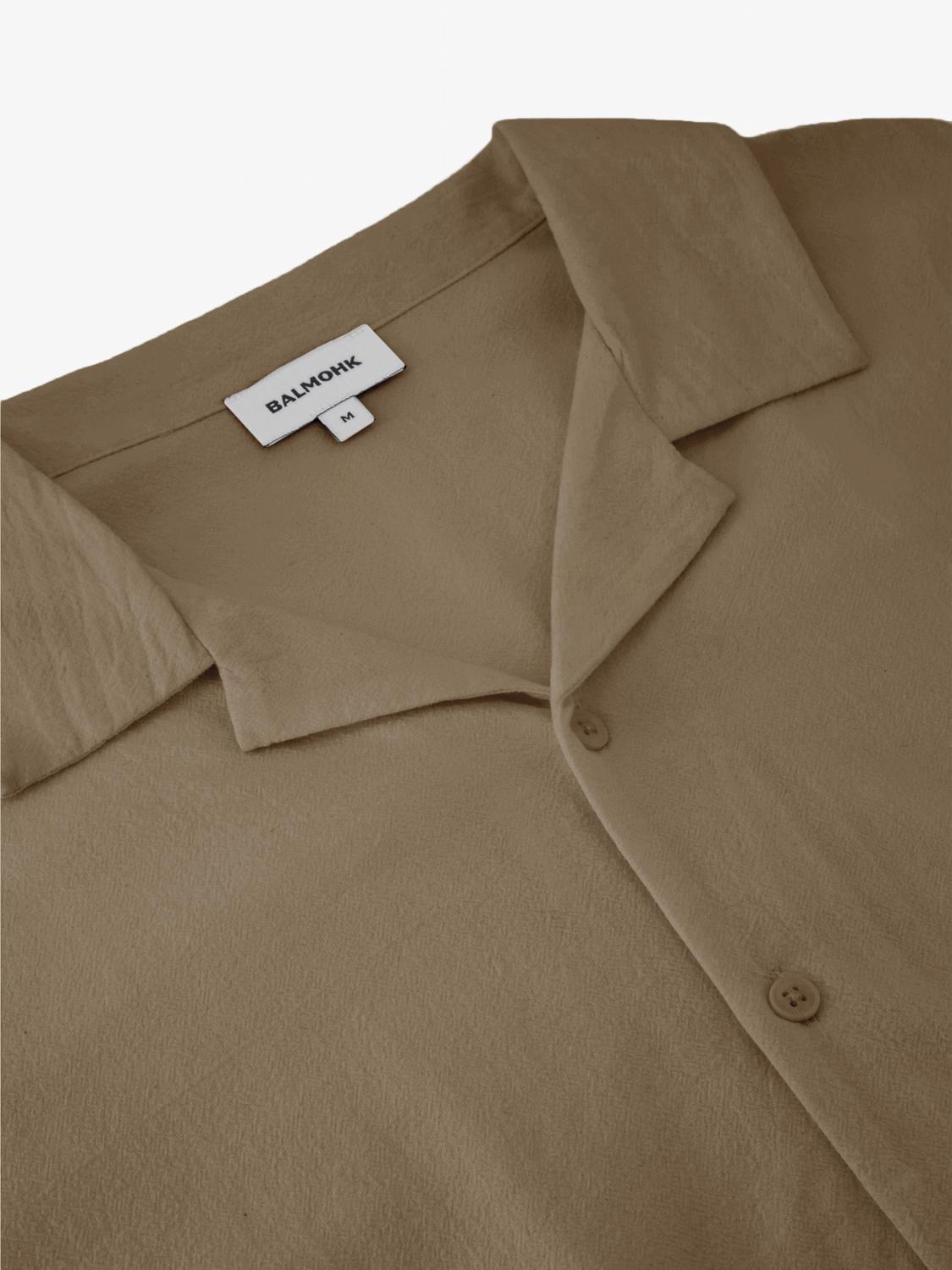 Camisa Relaxed Fit Fluid - Brown Out
