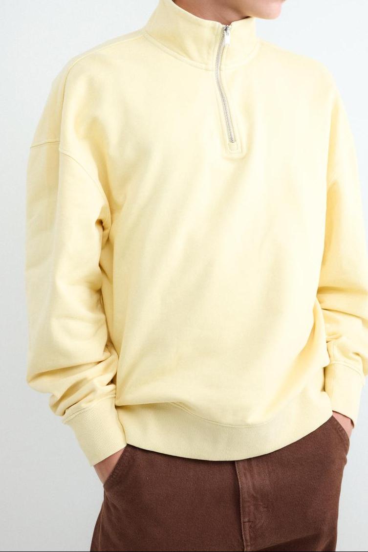 Buzo Regular Fit Half Zip Washed T - Blazing Yellow