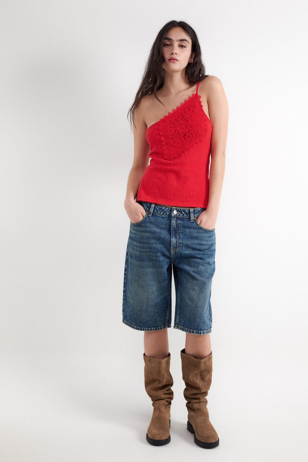 Top Regular Crochet Detail - Red Alert