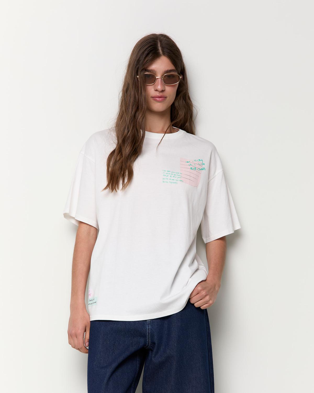 Remera Oversize Post It - White