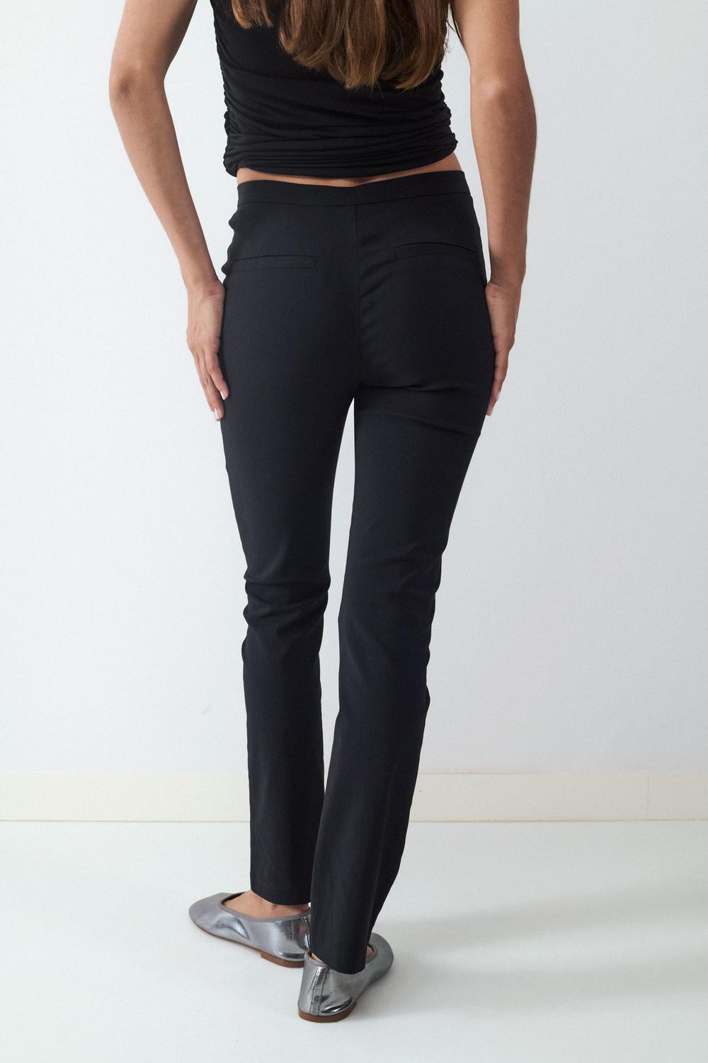 Pantalón Straight Cropped - Black