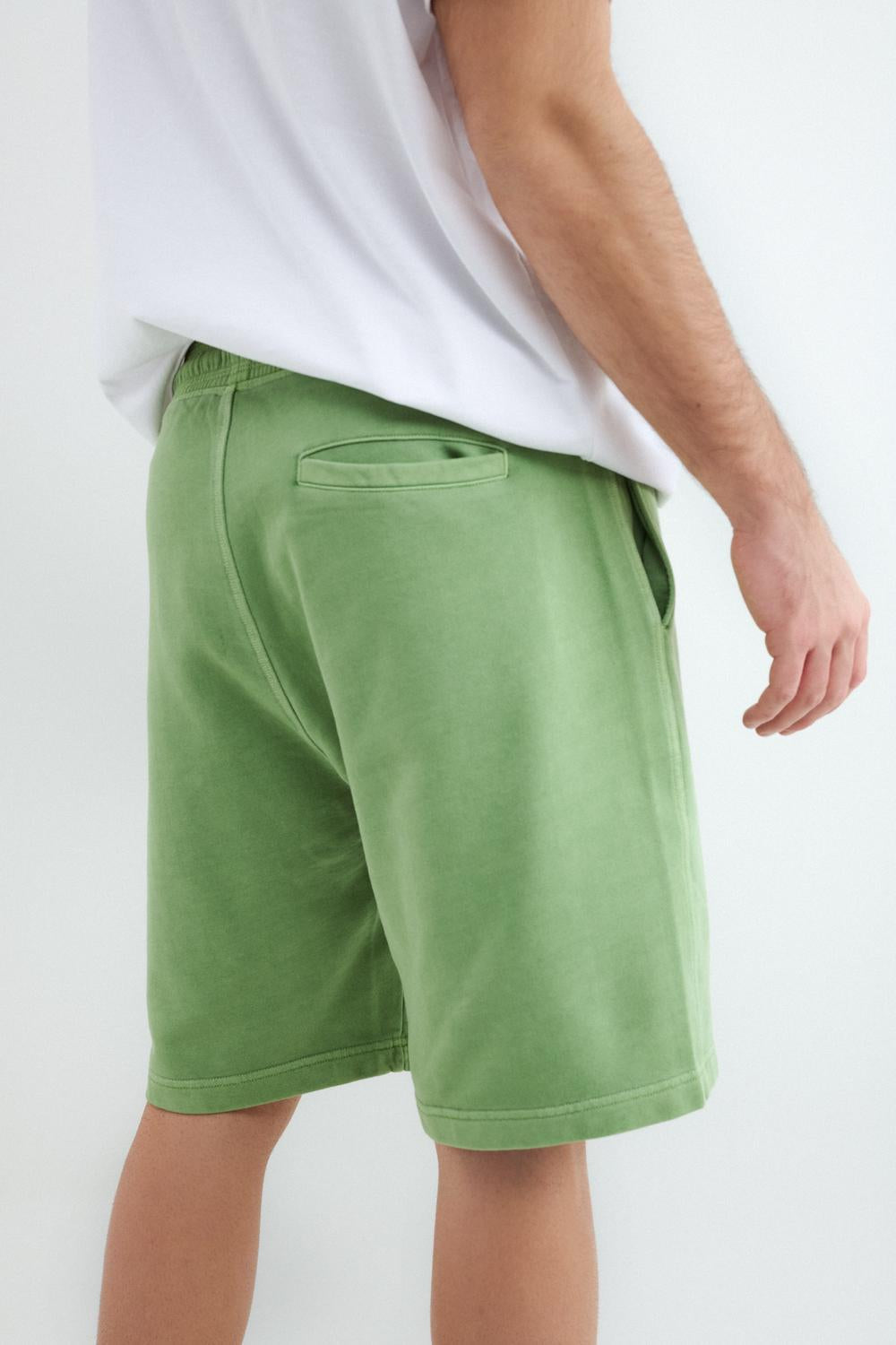 Short Regular Fit Washed Terry - Classic Green