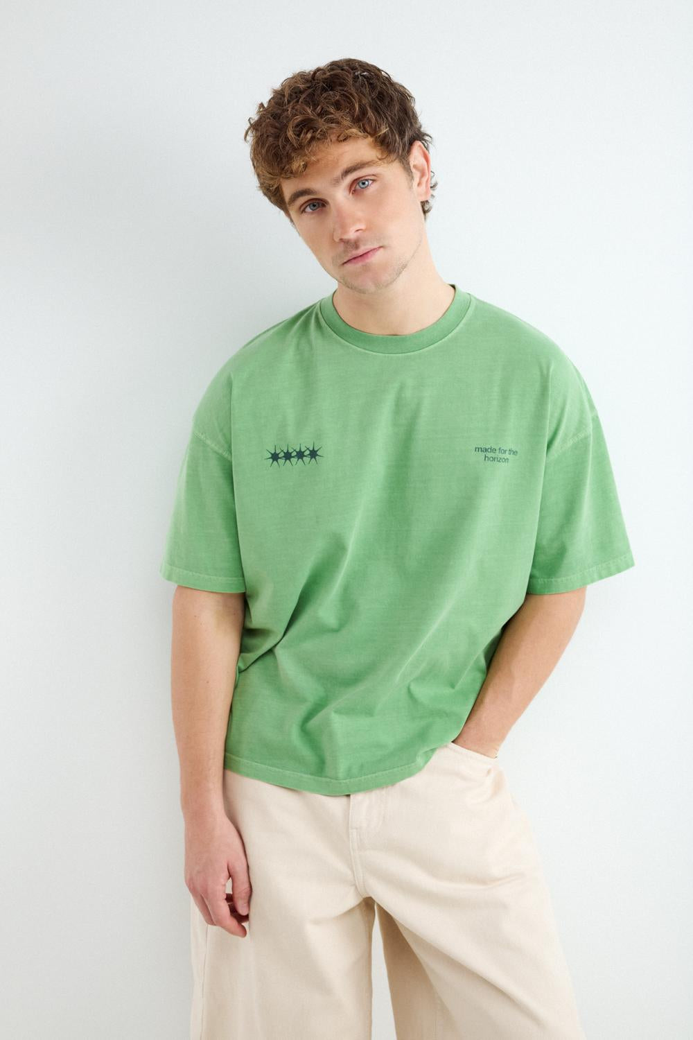 Remera Boxy Freedom Destination - Classic Green