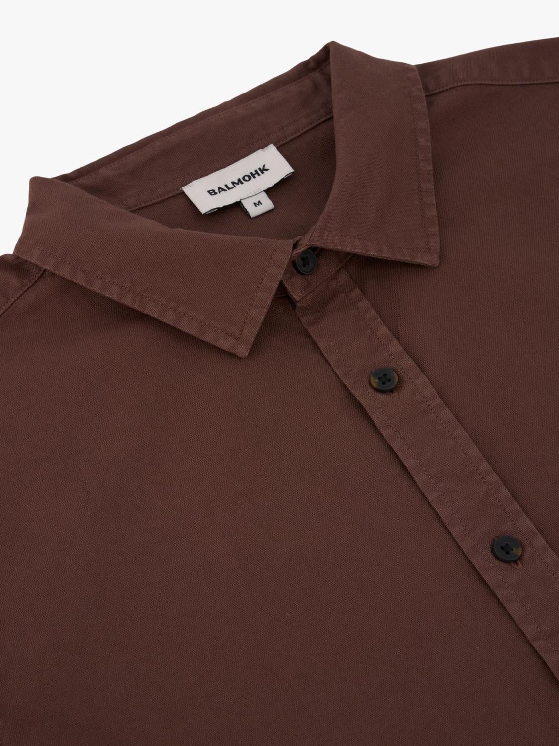 Camisa Regular Fit Heavy Cotton - Chocolate Brown