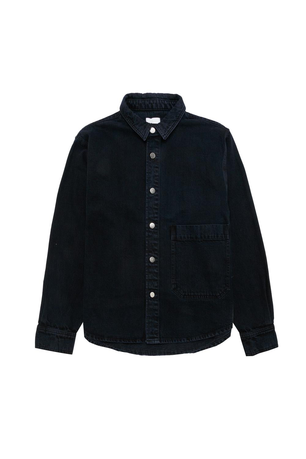 Campera Denim Overshirt - Blue Black Denim