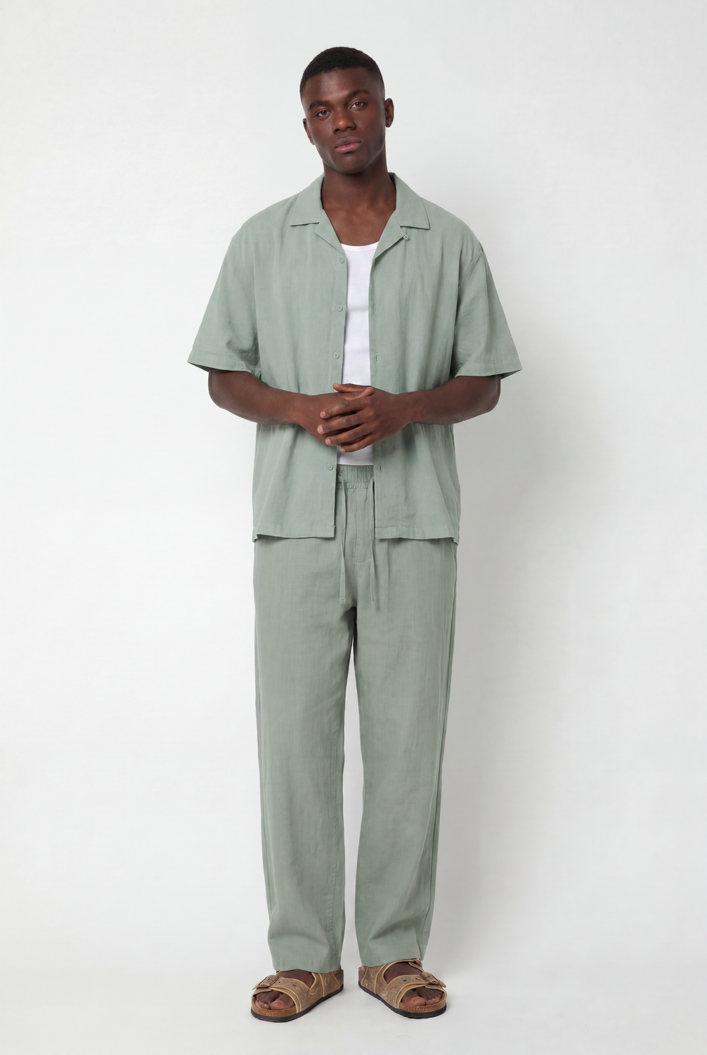 Camisa Relaxed Fit Fluid - Forest Green