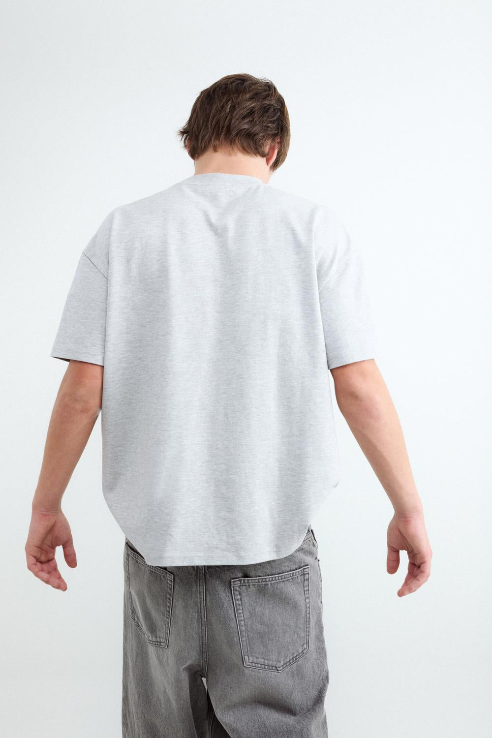 Remera Relaxed Heavy Weight - Medium Grey Melange