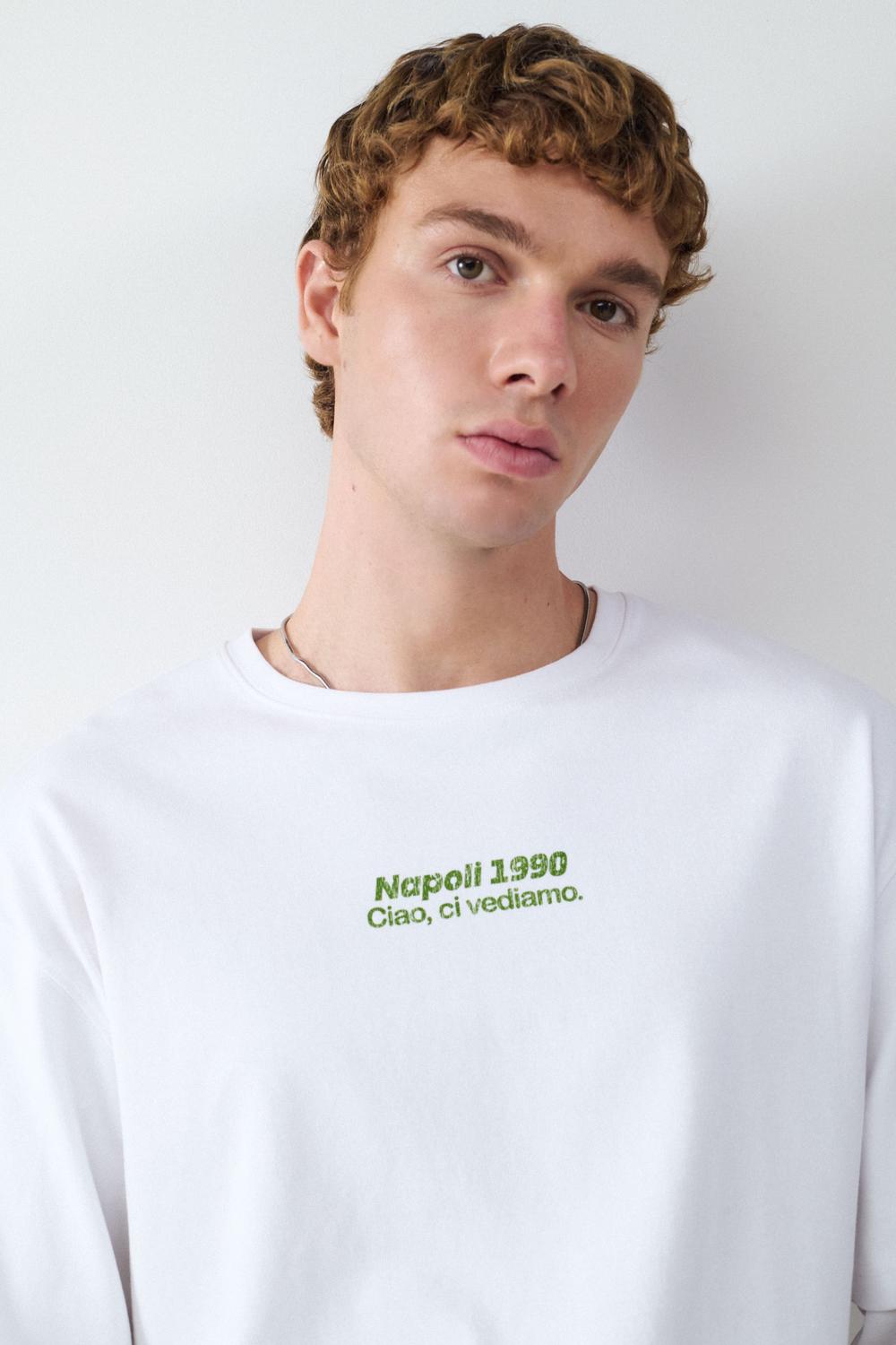 Camisa Relaxed Fit Double Pizza - White