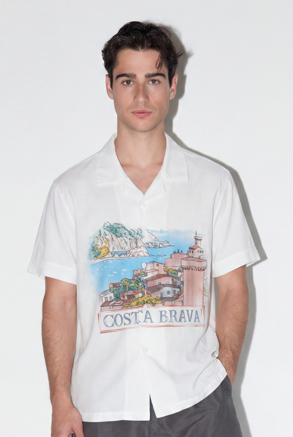 Camisa Regular Fit Costa Brava - Off. White Melange