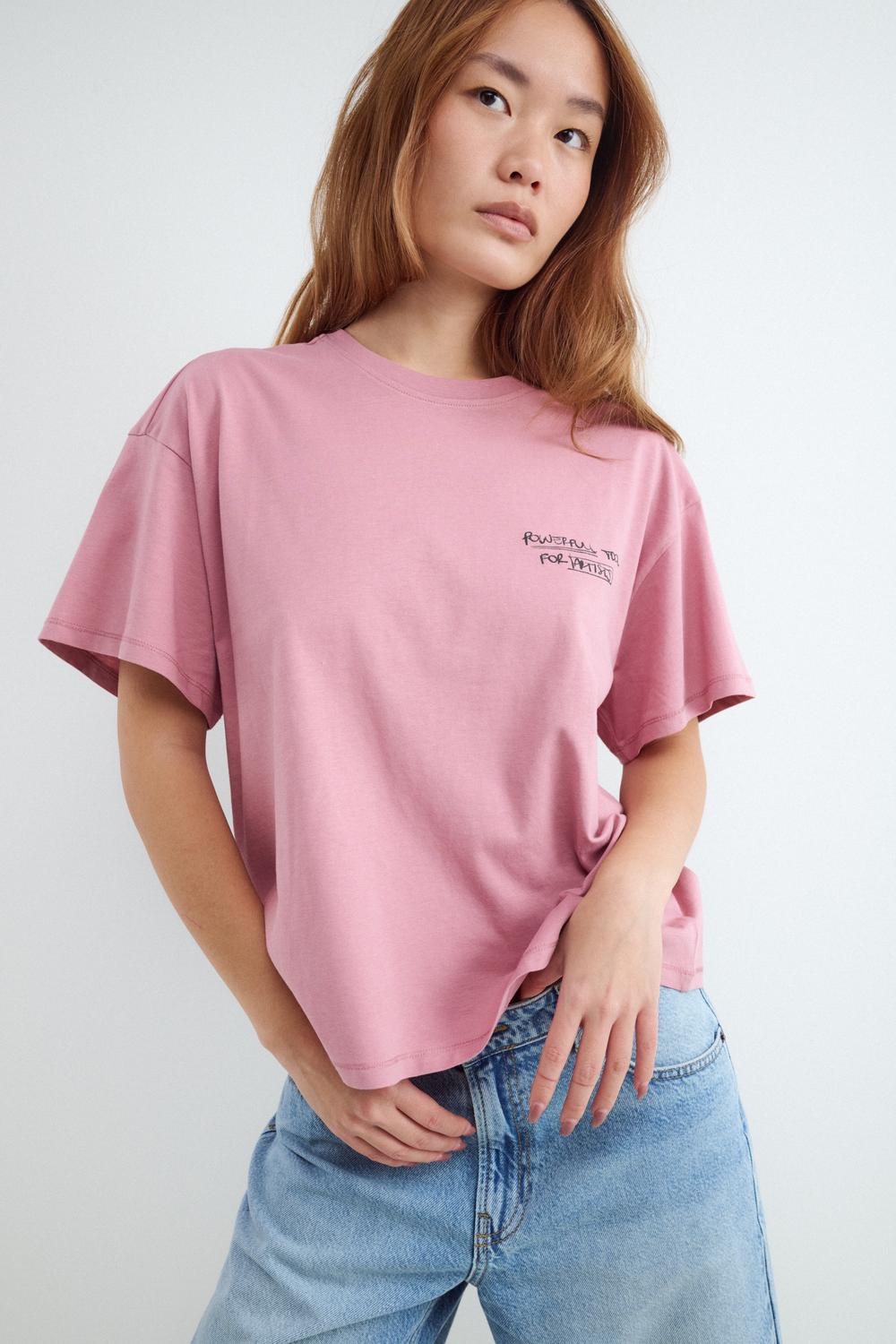 Remera Boxy Sketchy - Light Pink
