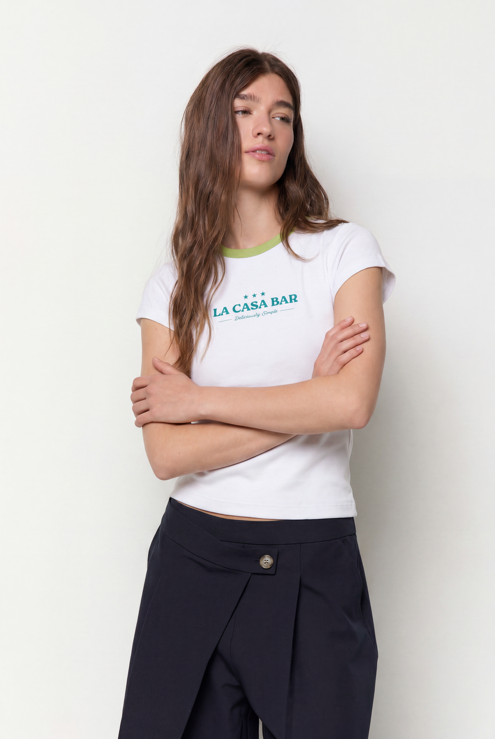 Remera Slim Casa Bar - White