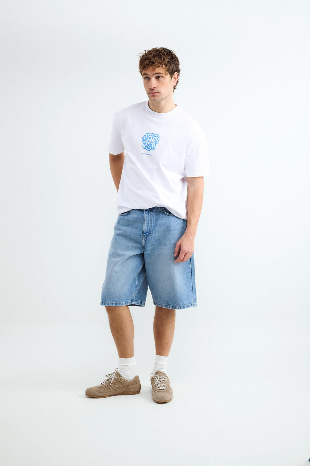 Bermuda de Jean SKATER FIT PABLO - Medium Blue Denim