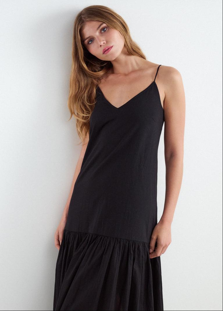 Vestido Loose Maxi Cotton - Black