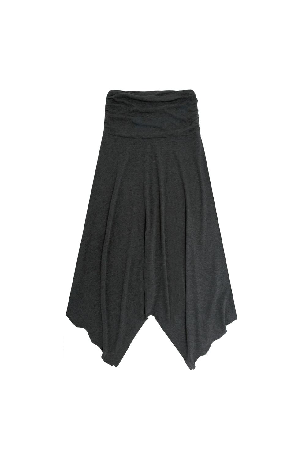 Pollera Midi Drapped - Dark Shadow