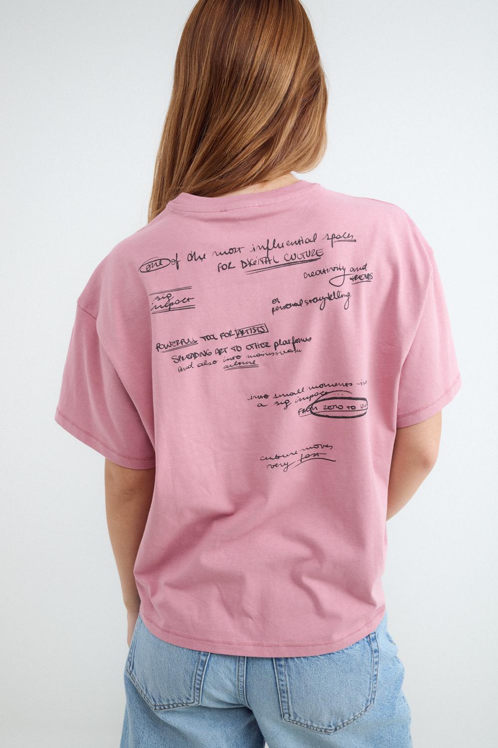 Remera Boxy Sketchy - Light Pink