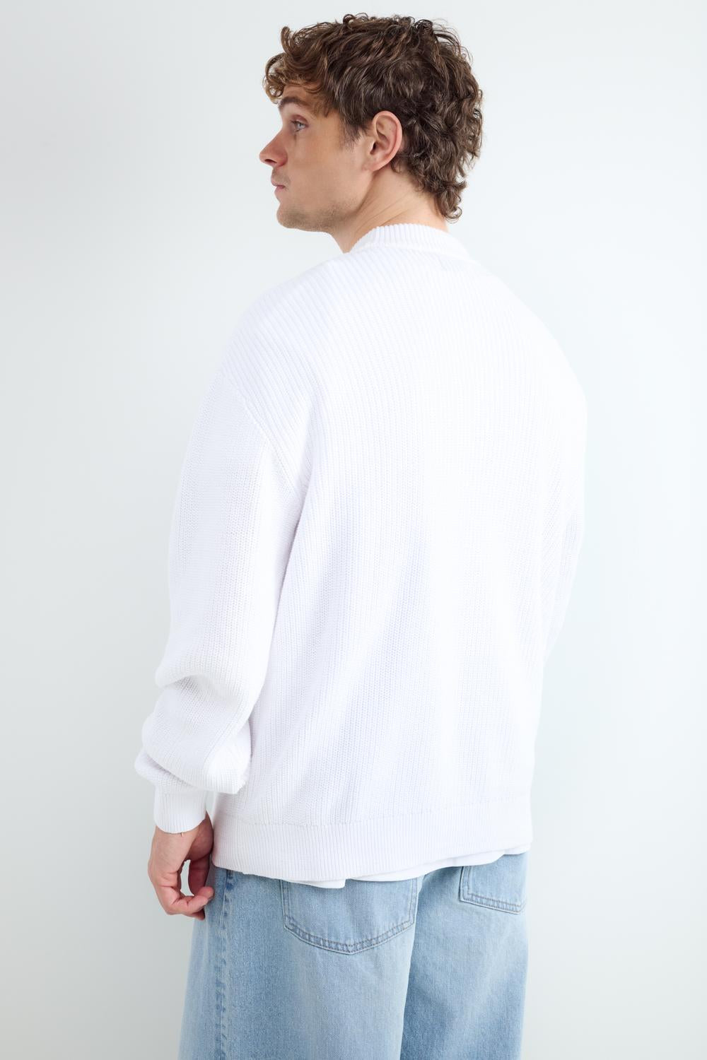 Sweater Relaxed Fit Summer Cotton - White