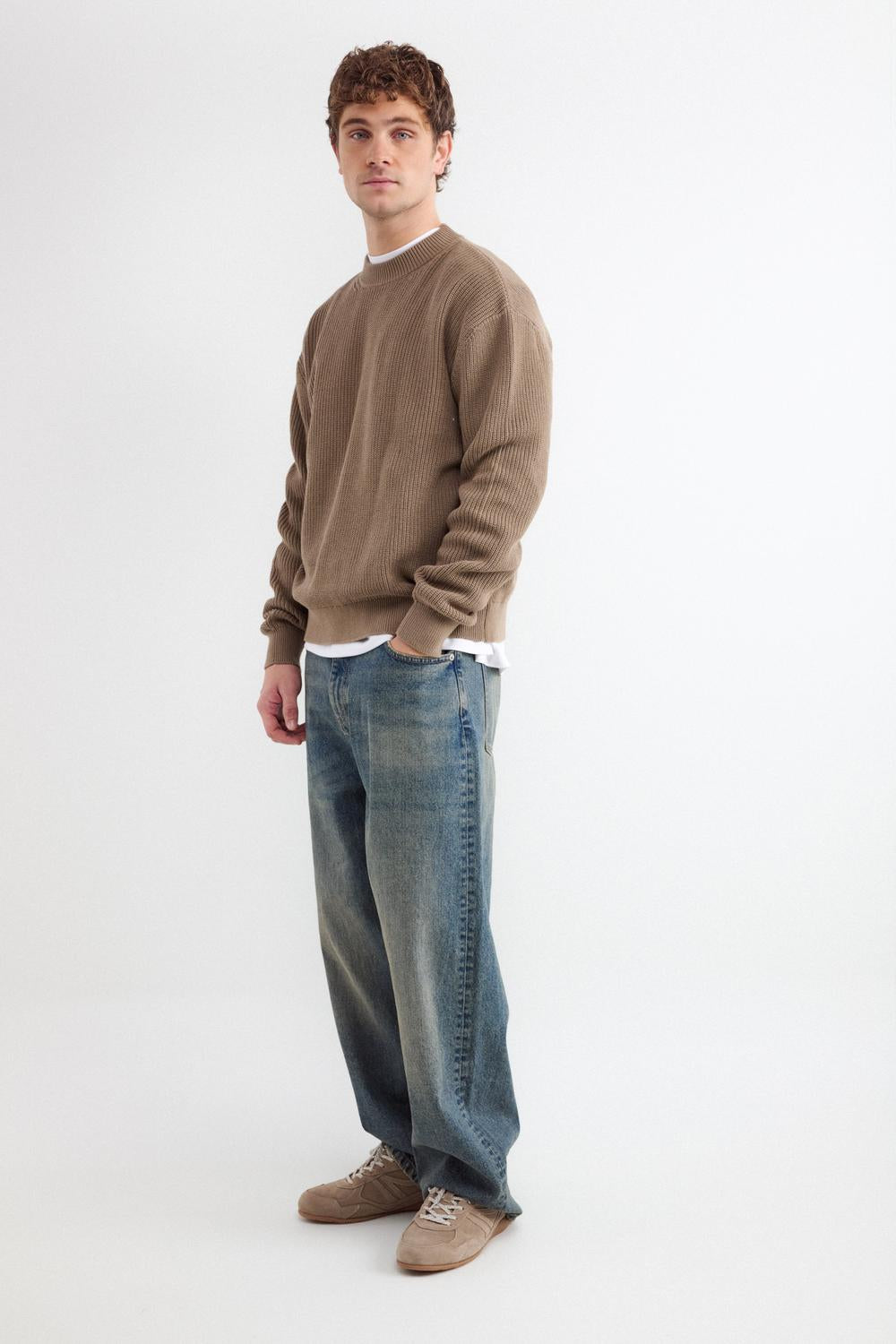 Sweater Relaxed Fit Summer Cotton - Brown Out