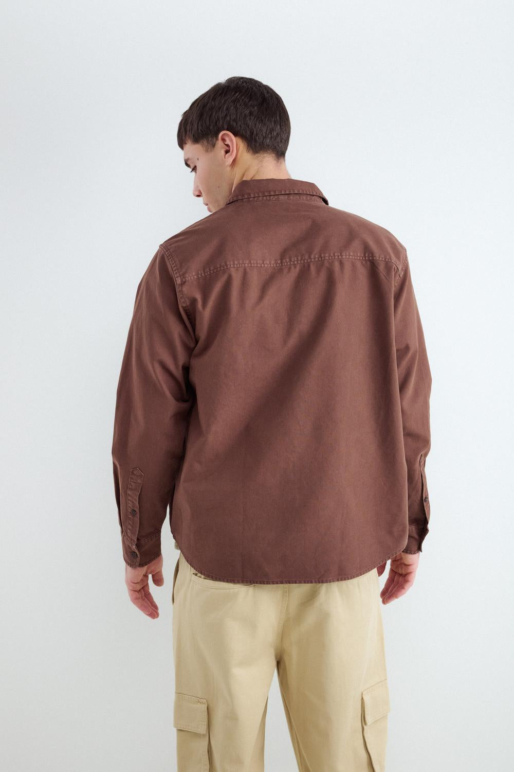 Camisa Regular Fit Heavy Cotton - Chocolate Brown