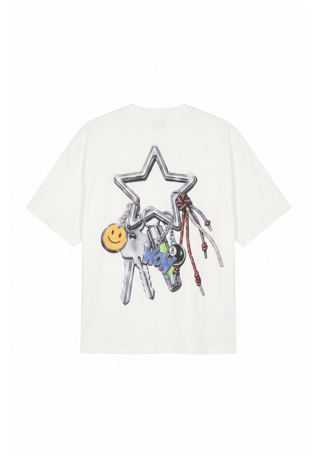 Remera Boxy Fruit Keyring - White