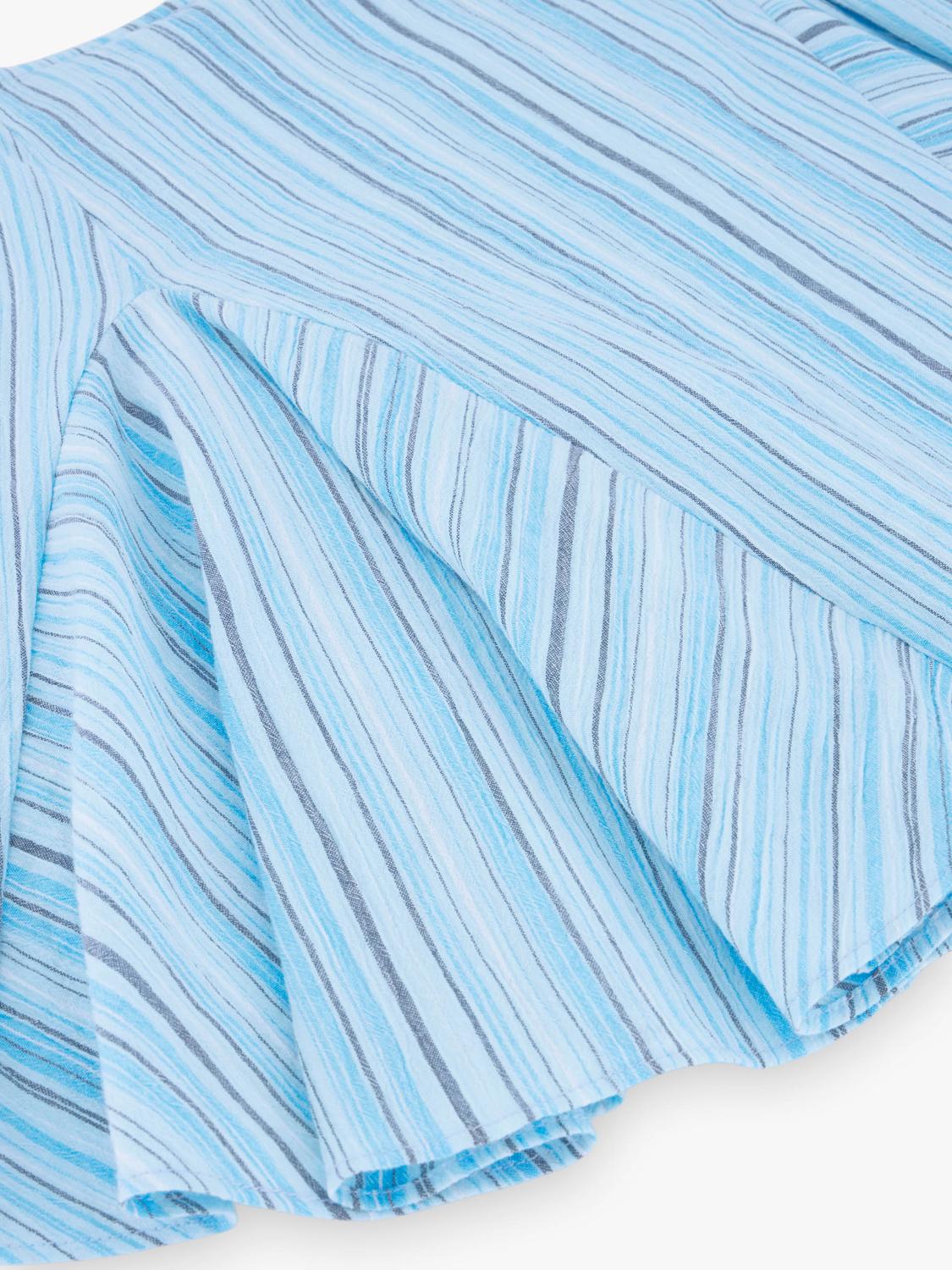 Pollera Mini Blue Stripes - Light Blue