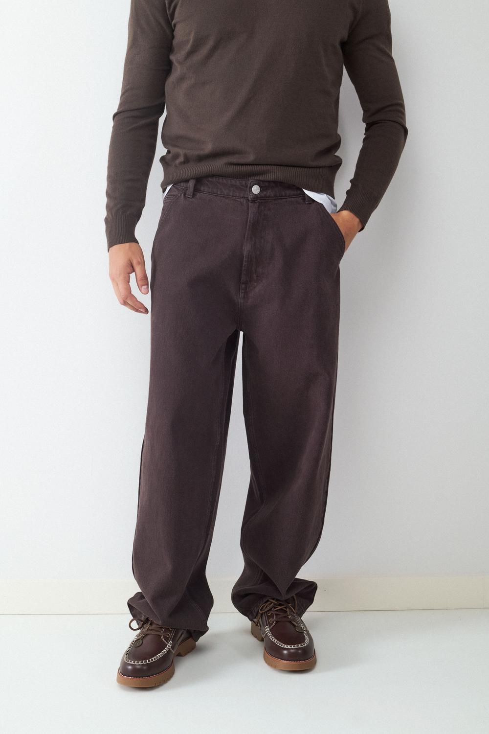 Pantalón TWILL SKATER FIT ALBERTO - Coffee Bean