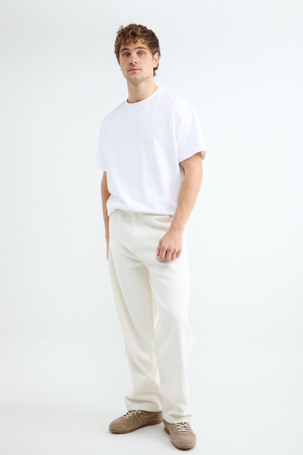 Pantalón TWILL SKATER FIT ALBERTO - White