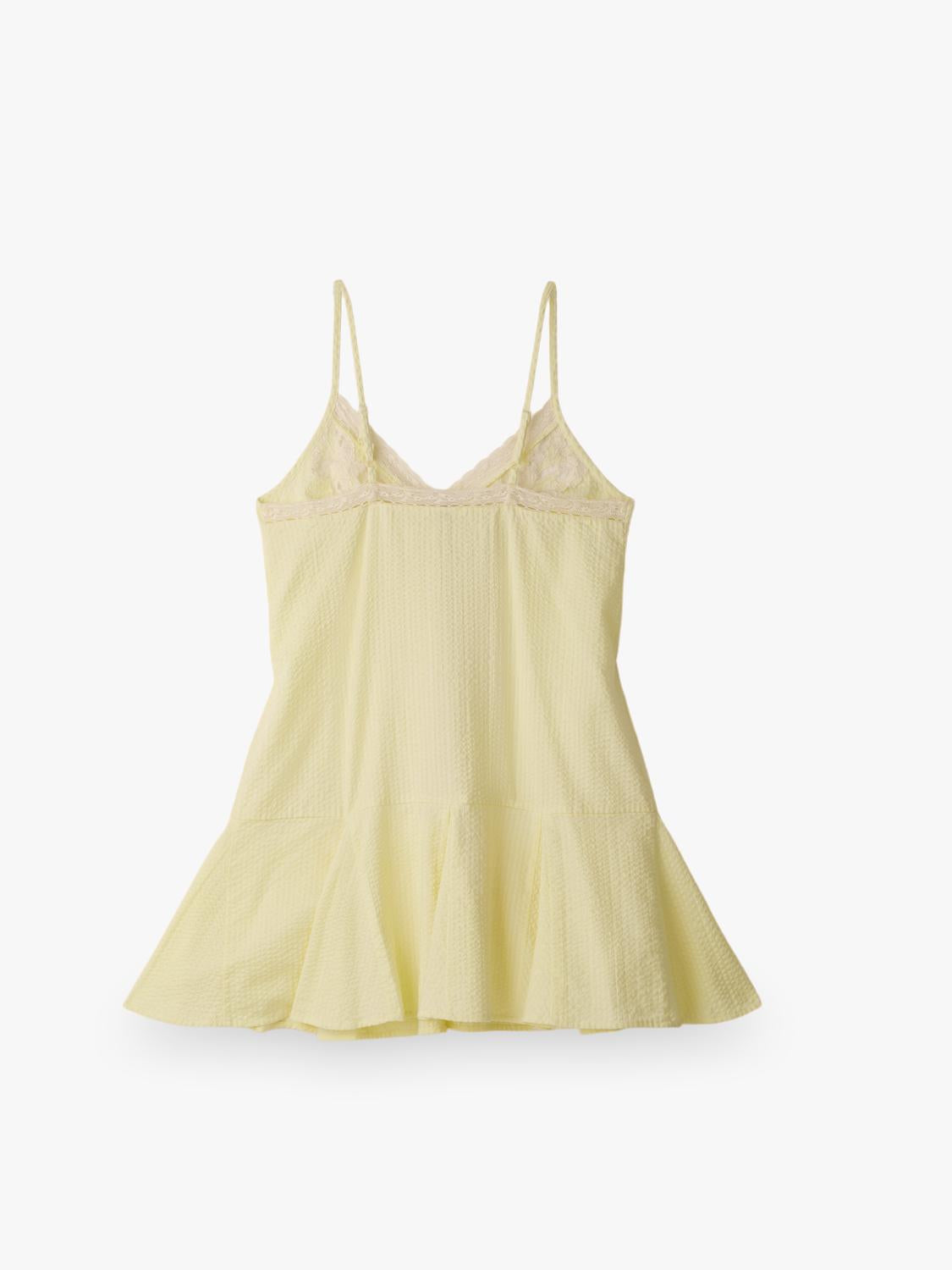 Vestido Relaxed Mini Lingerie - Blazing Yellow