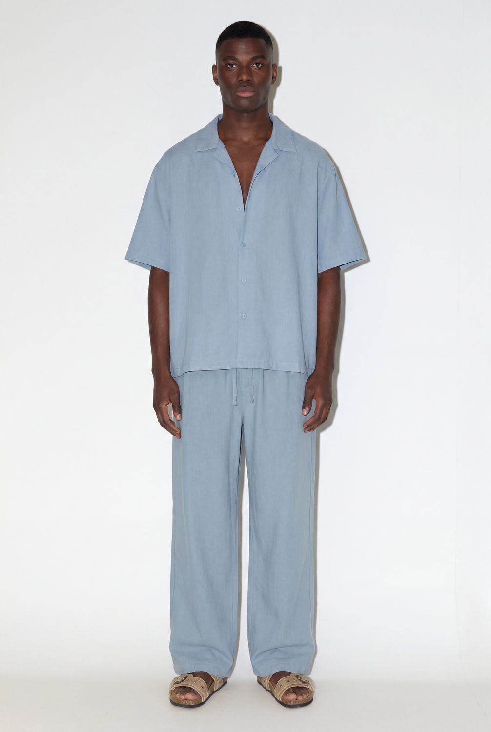 Camisa Relaxed Fit Fluid - Light Blue