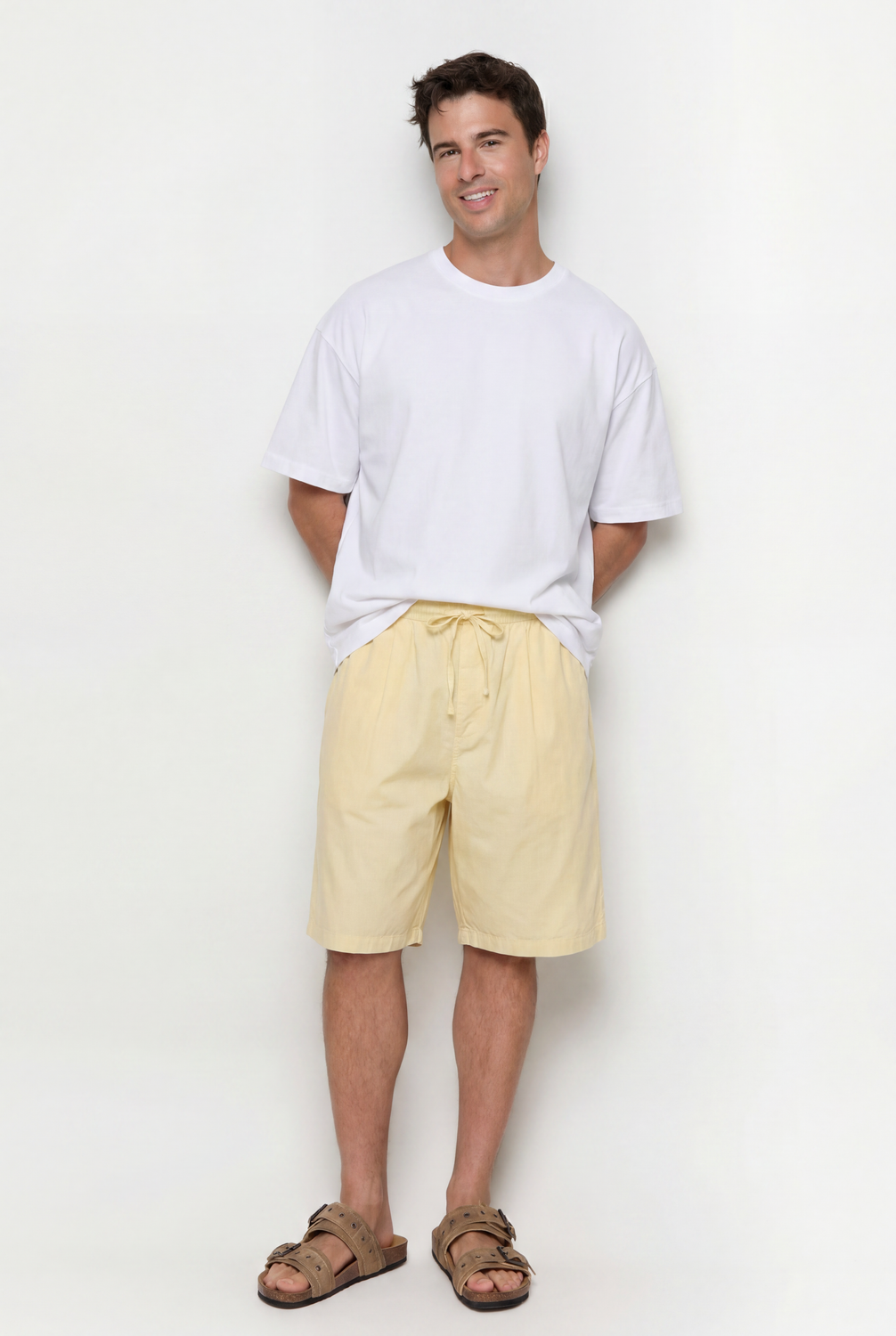 Short Regular Fit Pleats Volume - Blazing Yellow