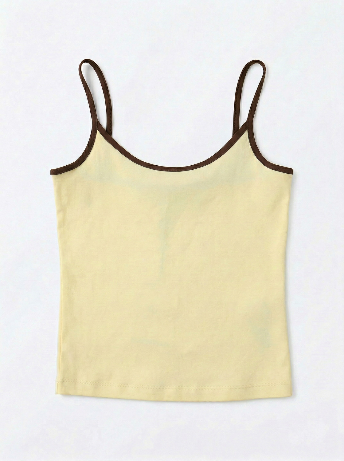 Top Slim Thin Straps Tank - Blazing Yellow