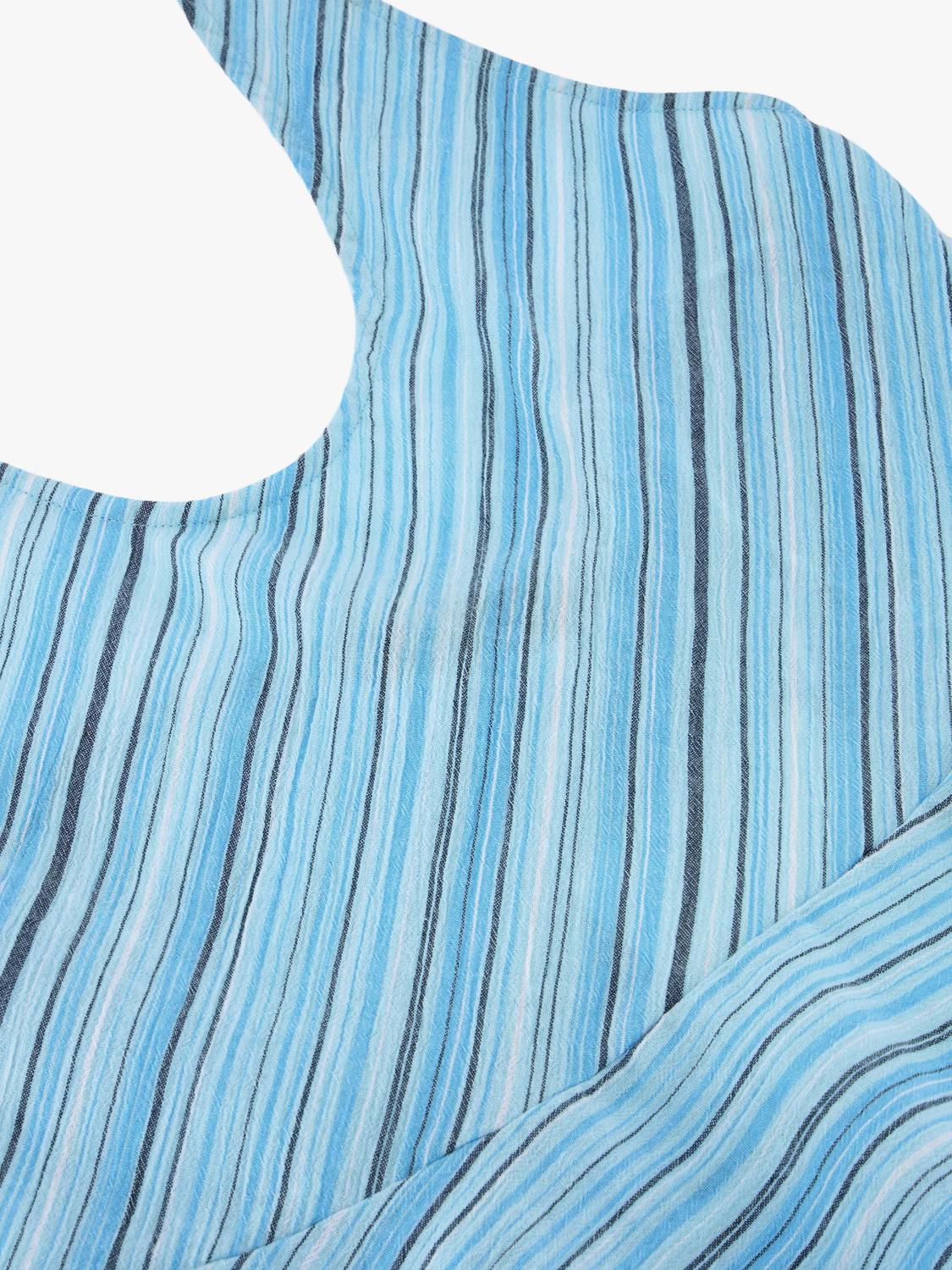 Vestido Halter Stripes - Light Blue