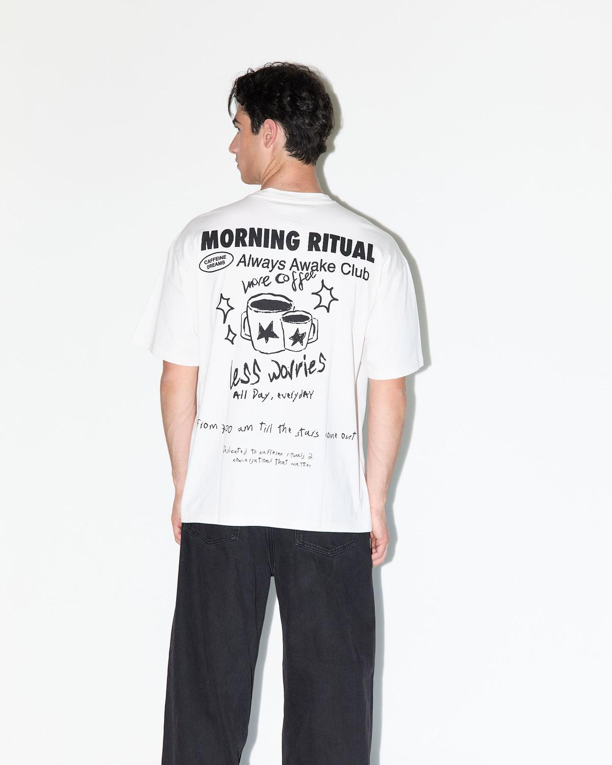 Remera Relaxed Coffee Society - White