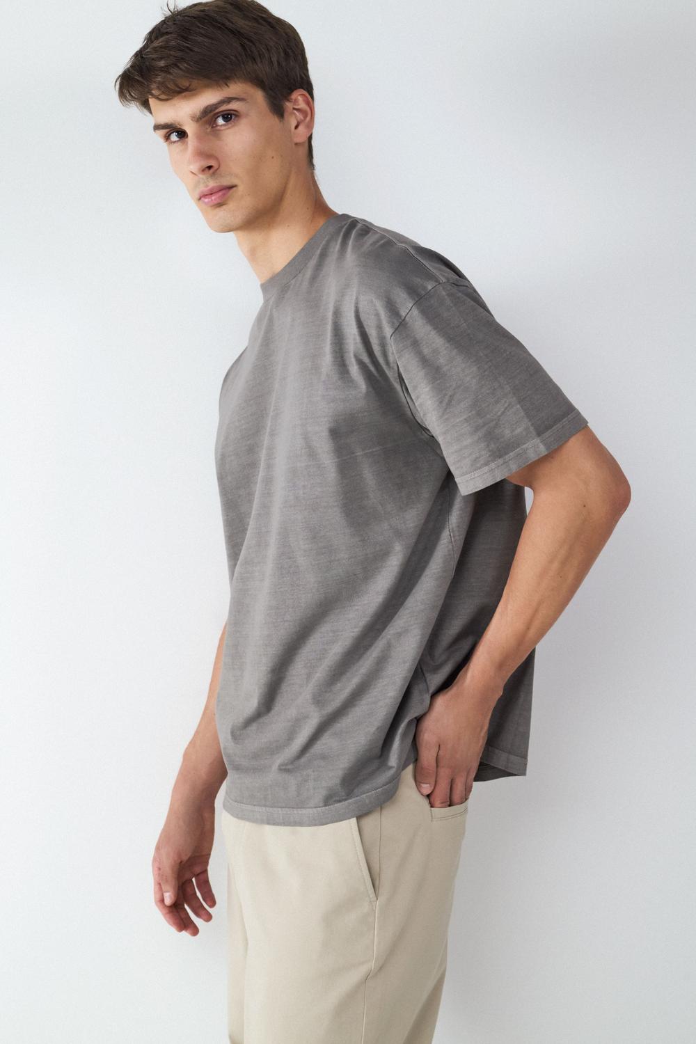 Remera Relaxed Washed - Grey