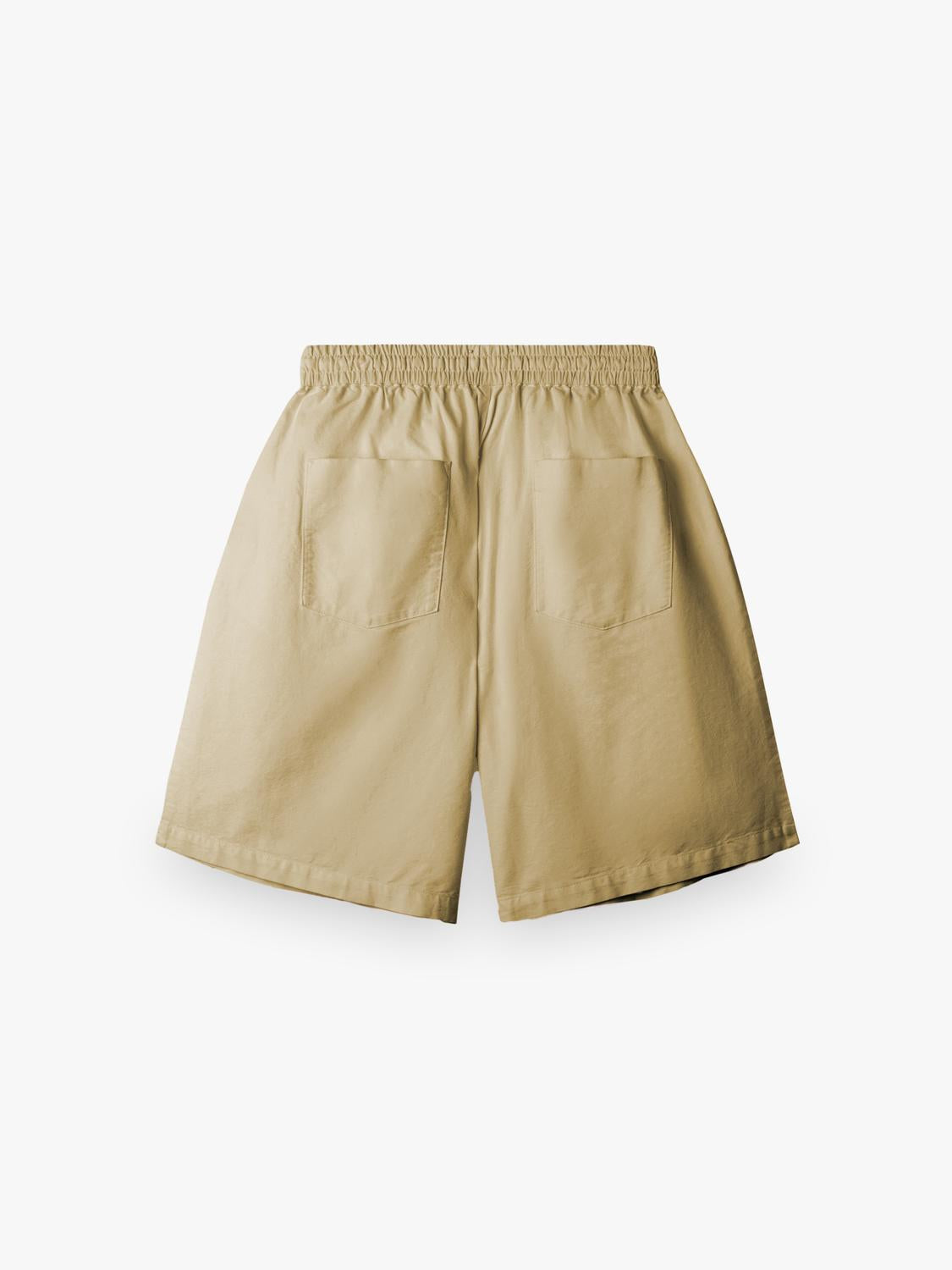 Short Regular Fit Pleats Volume - Beige