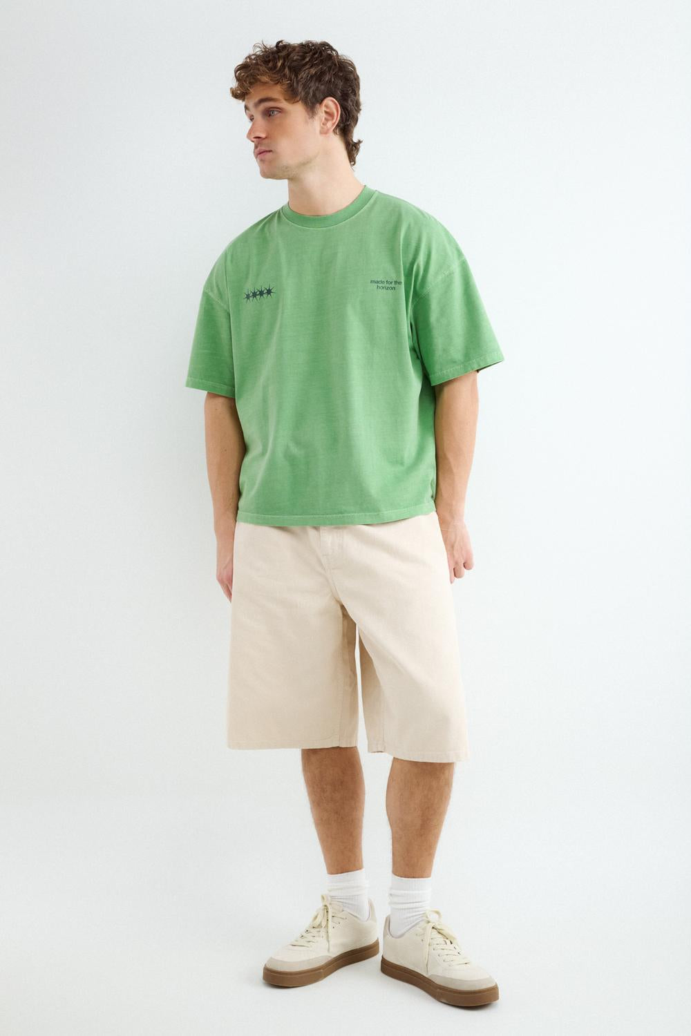 Bermuda de Jean SKATER FIT PABLO - Ecru