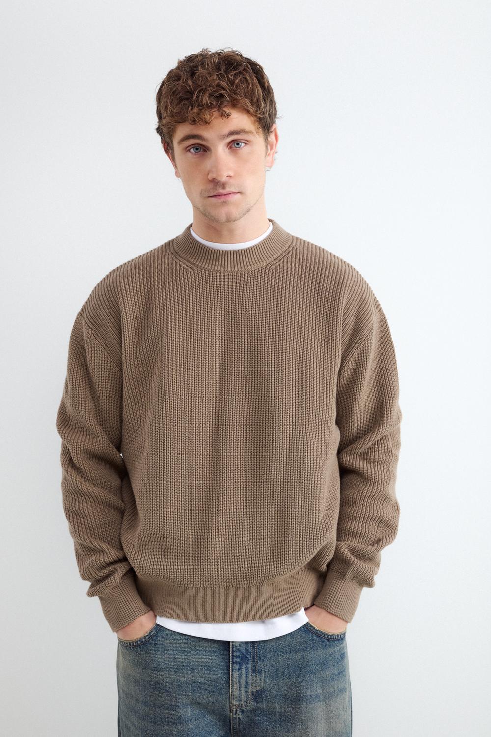 Sweater Relaxed Fit Summer Cotton - Brown Out