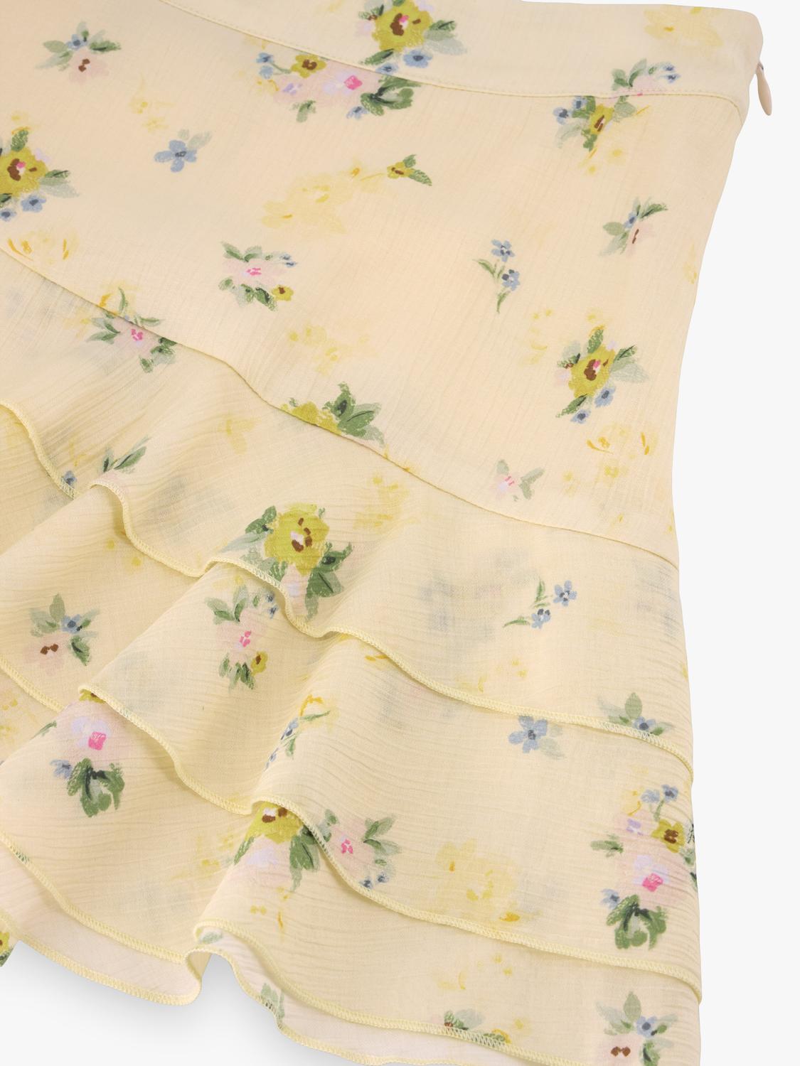 Pollera Mini Set Flowers - Blazing Yellow