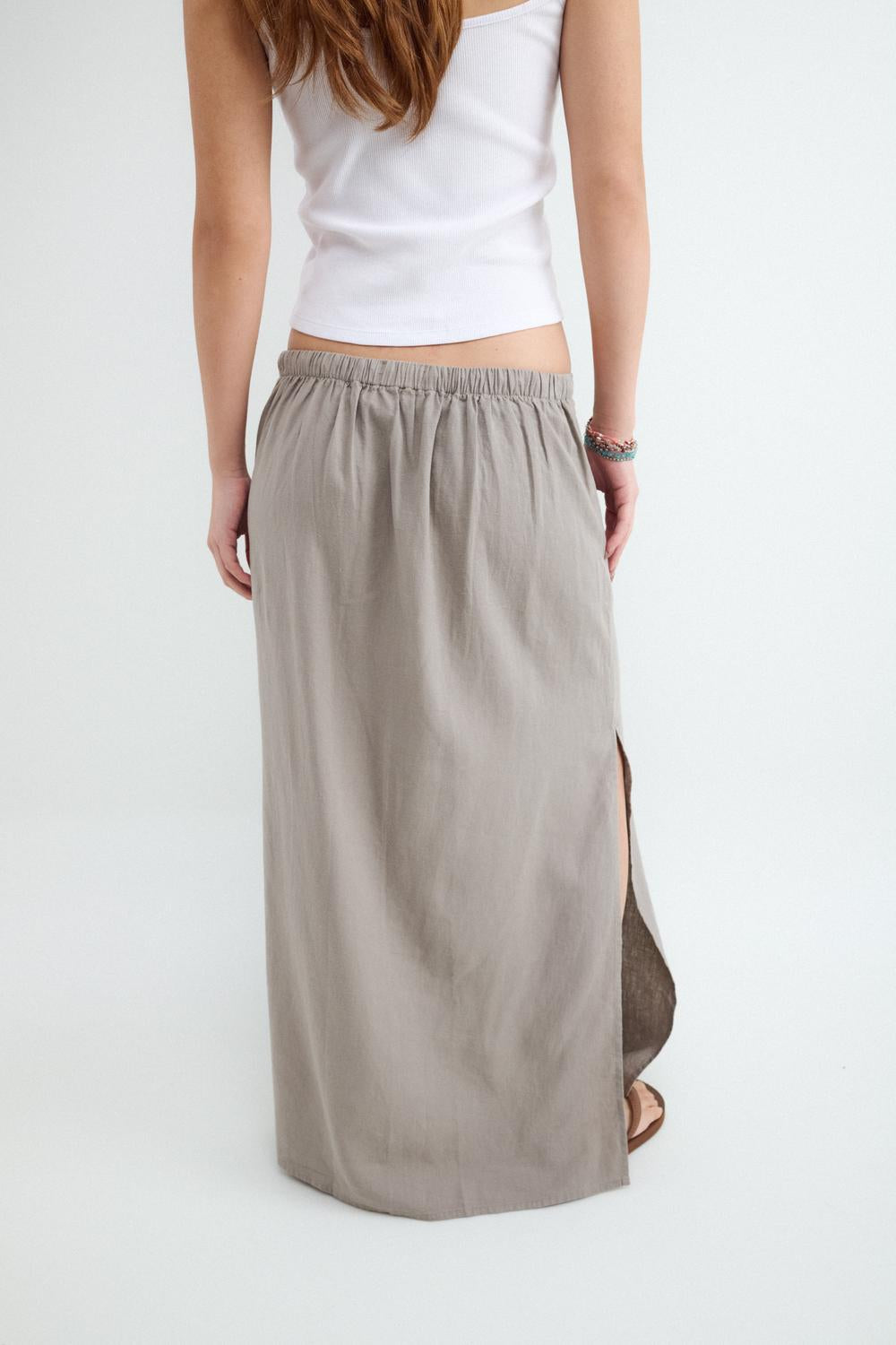 Pollera Long Rustic - Deep Taupe