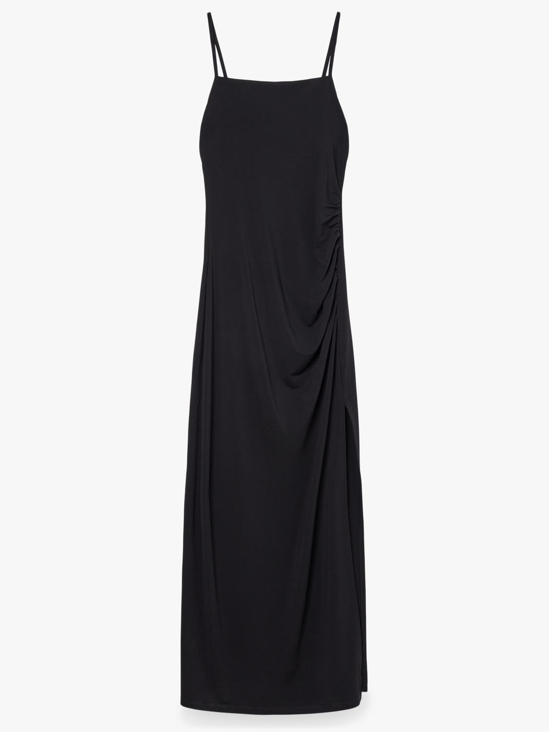Vestido Slim Midi Straps Polyamide - Black