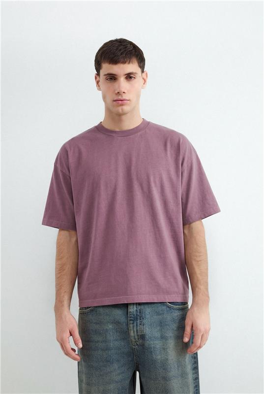 Remera Boxy Washed - Fuchsia Purple